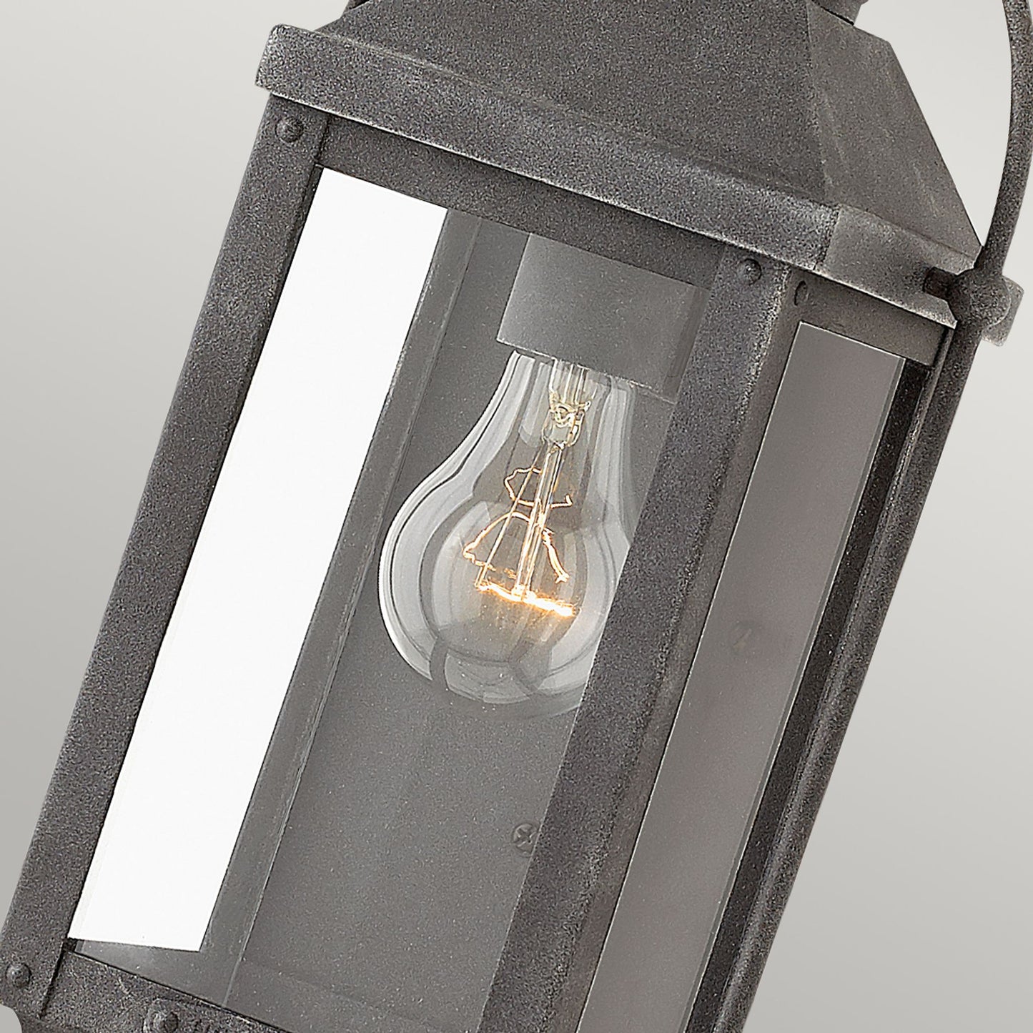 Anchorage 1-Light Wall Lantern in Aged Zinc