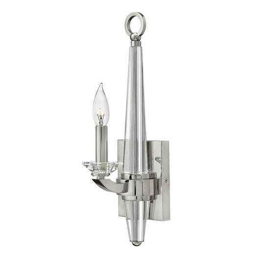 Ascher 1-Light Wall Light in Polished Nickel