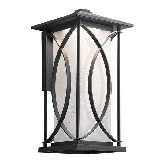 Ashbern 1-Light Wall Lantern in Textured Black