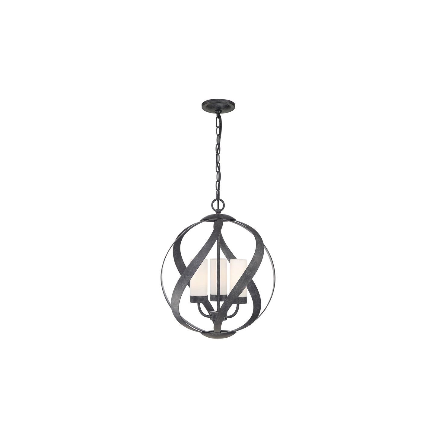 Blacksmith 3-Light Outdoor Chandelier in Old Black