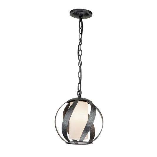 Blacksmith 1-Light Outdoor Pendant in Old Black