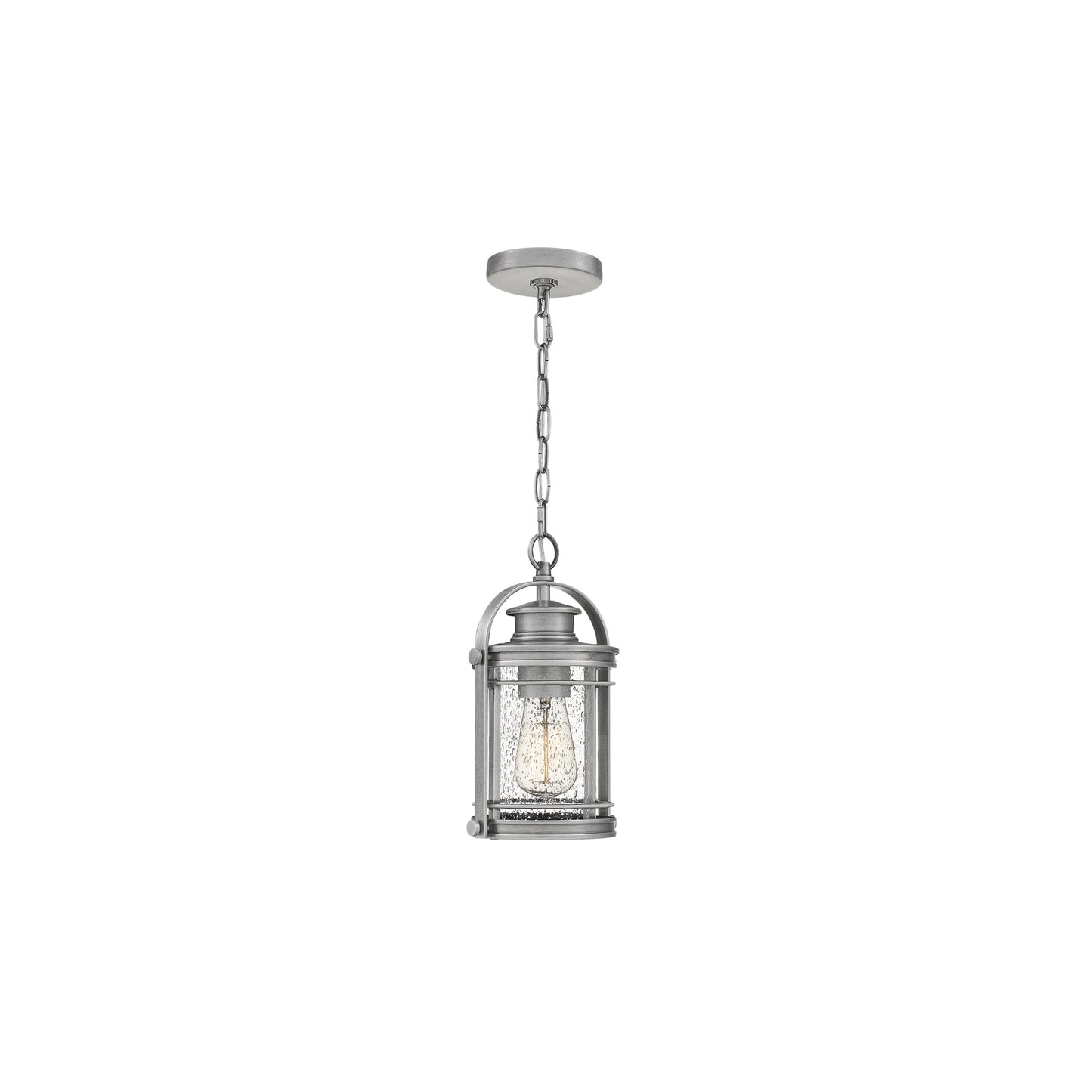 Booker 1-Light Small Chain Lantern in Industrial Aluminium