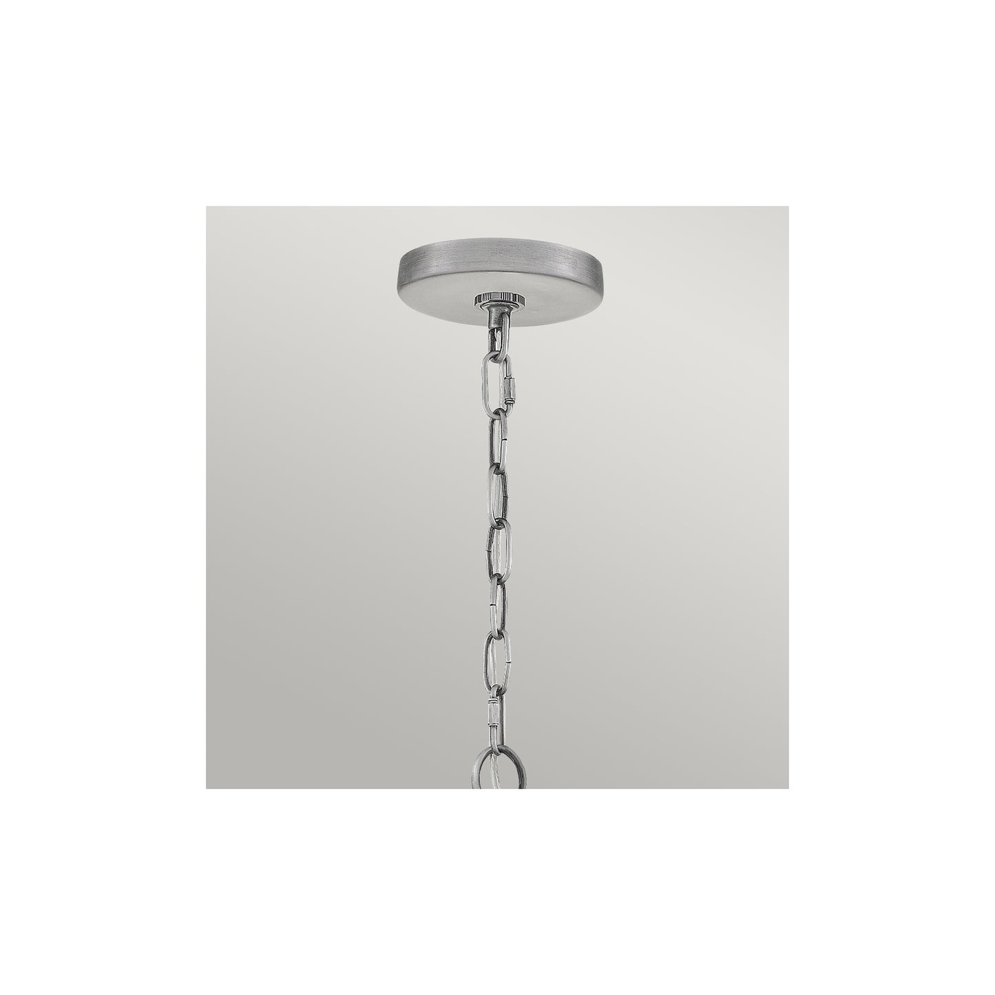 Booker 1-Light Small Chain Lantern in Industrial Aluminium