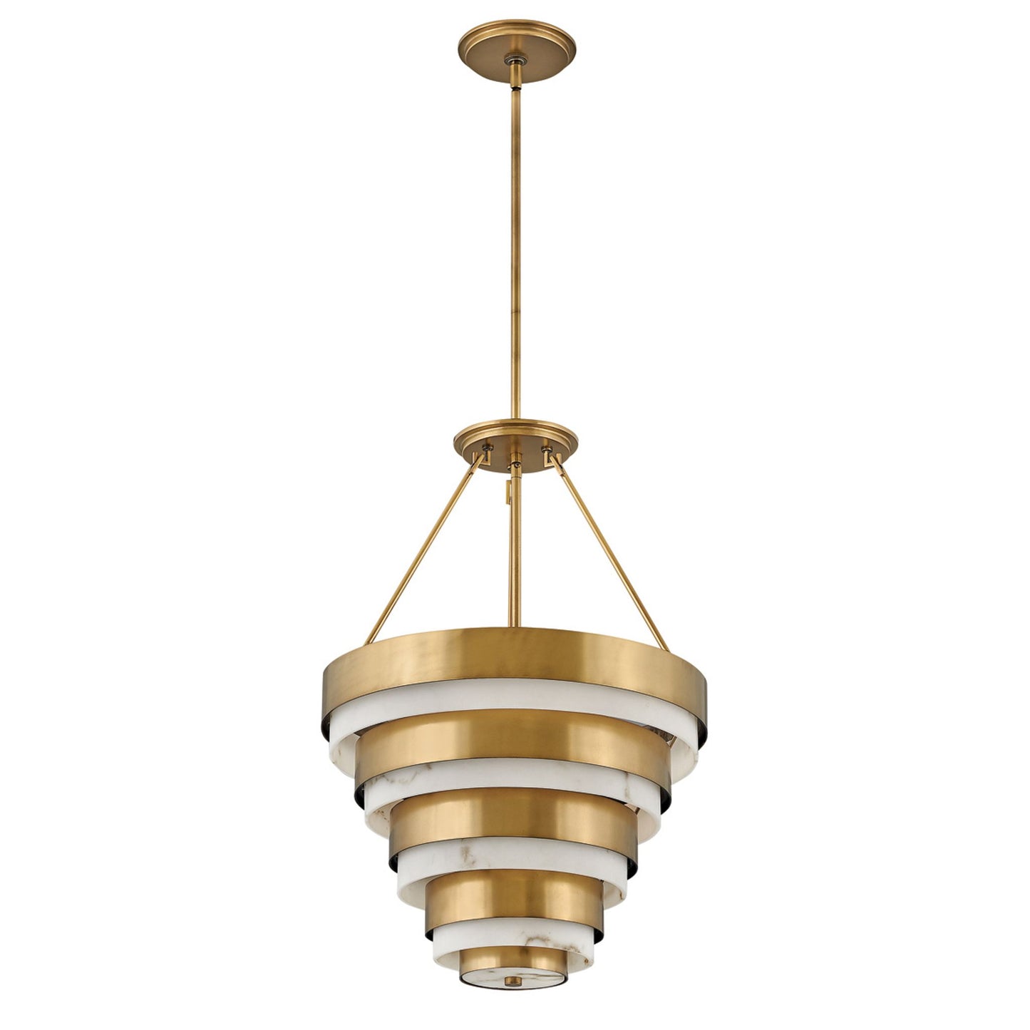 Echelon 4-Light Pendant in Heritage Brass