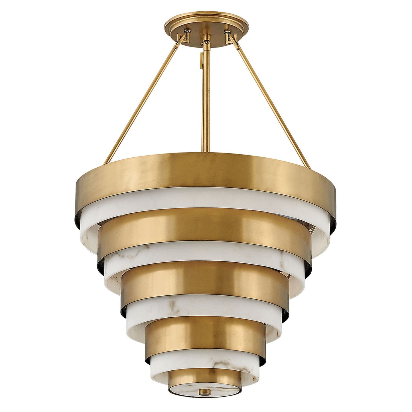 Echelon 4-Light Pendant in Heritage Brass