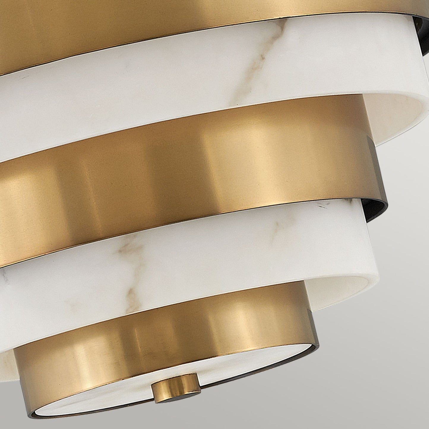 Echelon 3-Light Semi-flush Mount in Heritage Brass