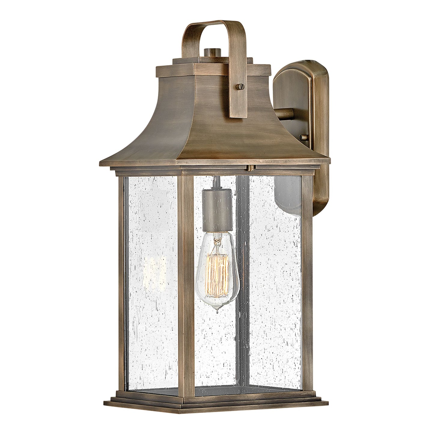 Grant 1-Light Wall Lantern in Burnished Bronze