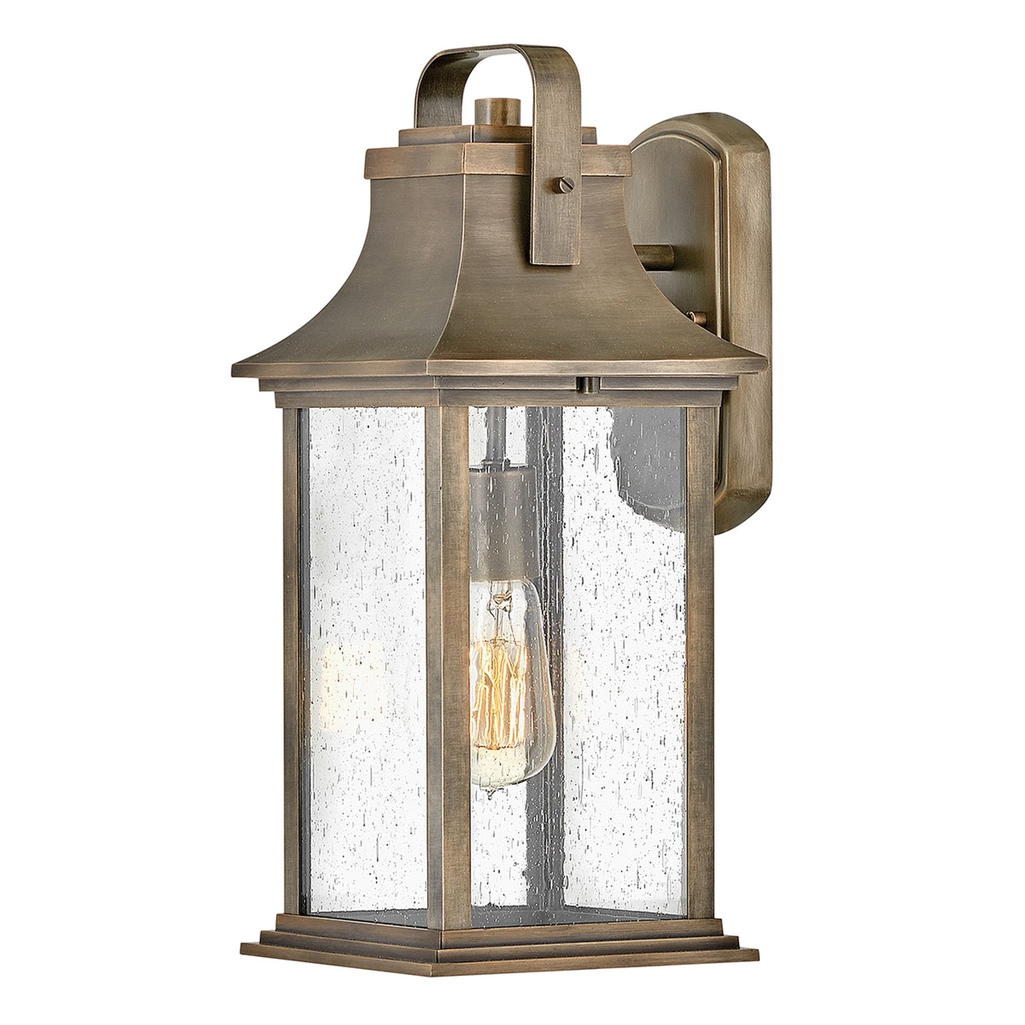 Grant 1-Light Wall Lantern in Burnished Bronze