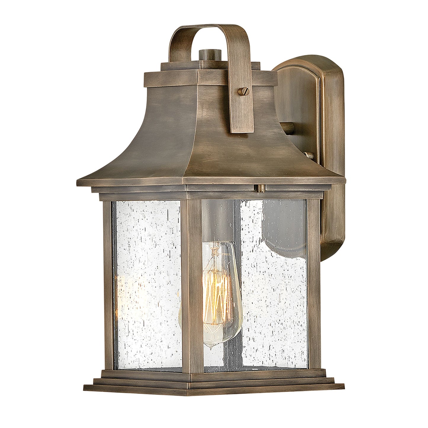 Grant 1-Light Wall Lantern in Burnished Bronze