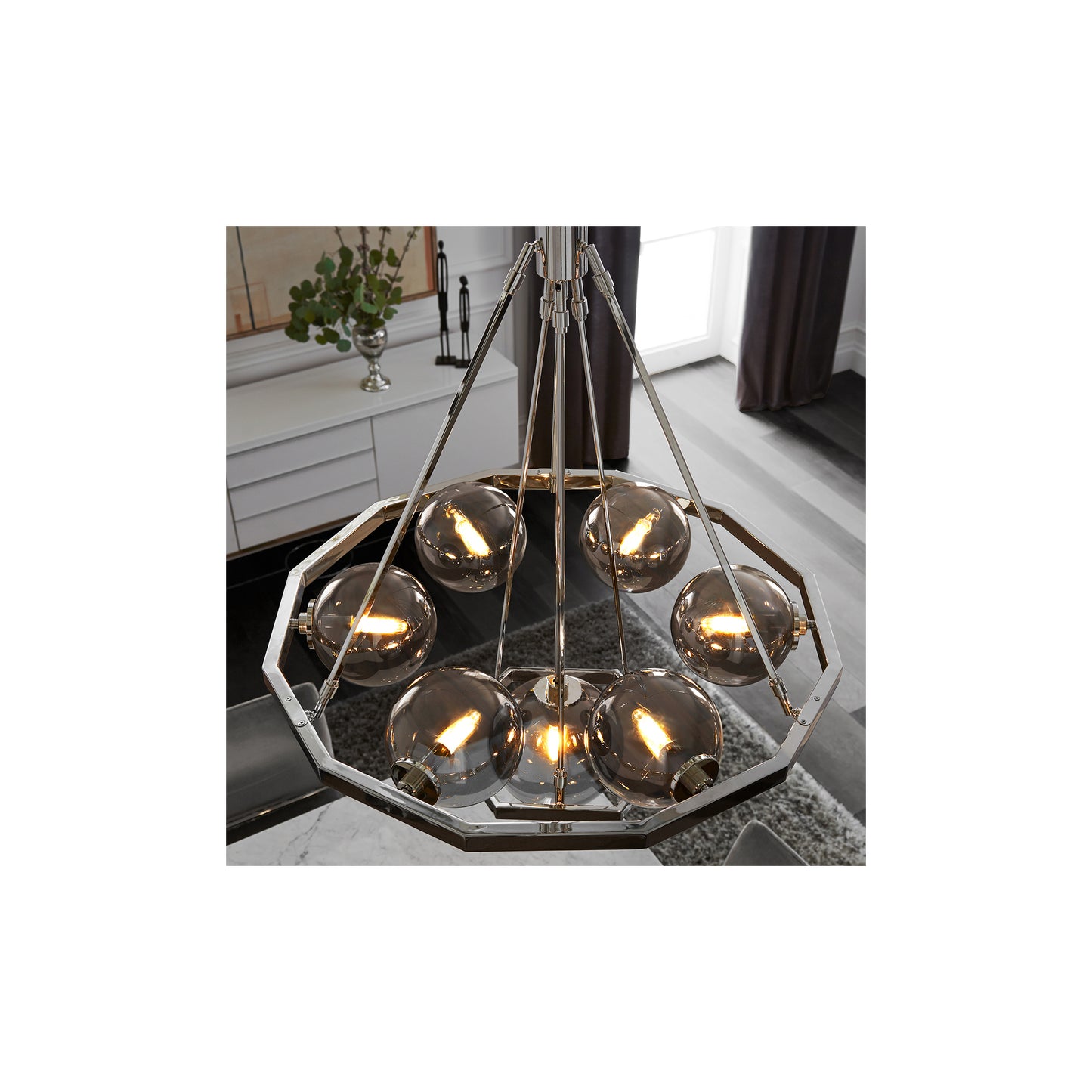 Harper 7-Light Pendant in Polished Nickel