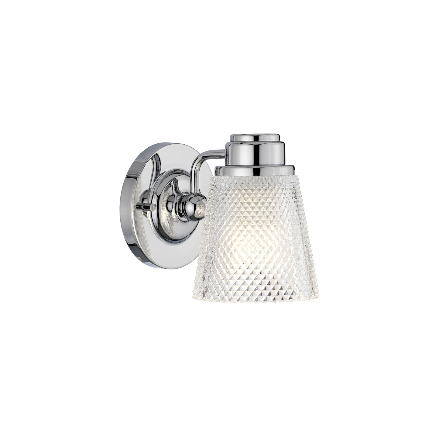 Hudson 1-Light Wall Light in Polished Chrome