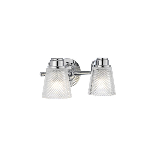 Hudson 2-Light Wall Light in Polished Chrome