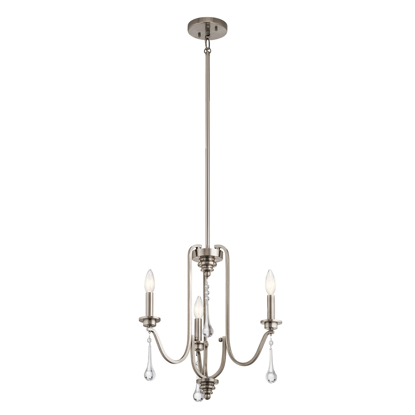 Karlee 3-Light Chandelier in Classic Pewter