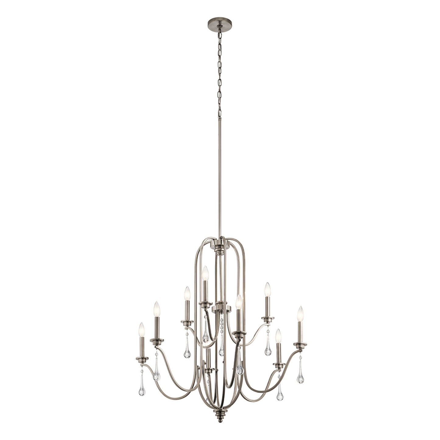 Karlee 9-Light Chandelier in Classic Pewter