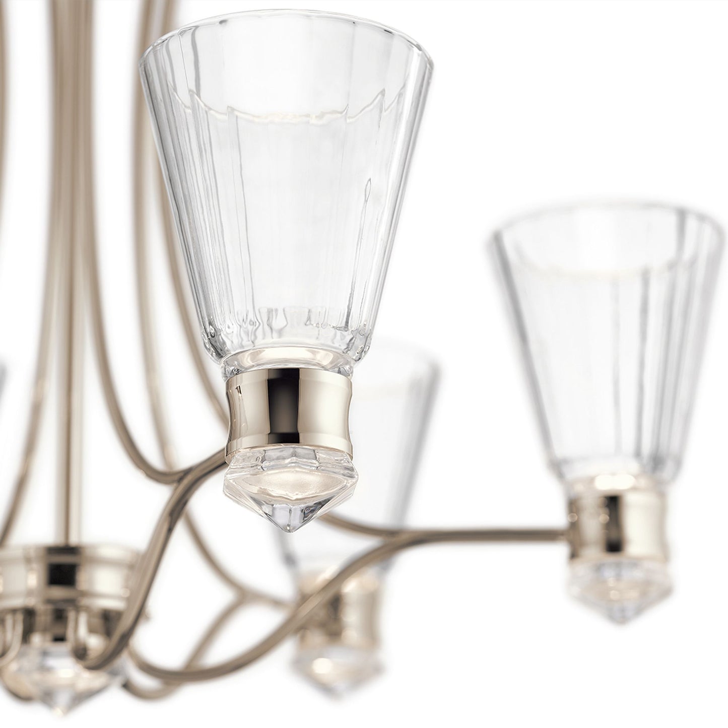 Kayva LED 13-Light 6 Arm Chandelier in Polished Nickel