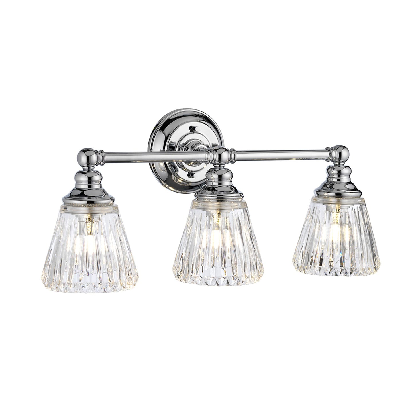 Keynes 3-Light Wall Light in Polished Chrome