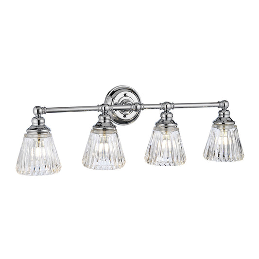 Keynes 4-Light Wall Light in Polished Chrome