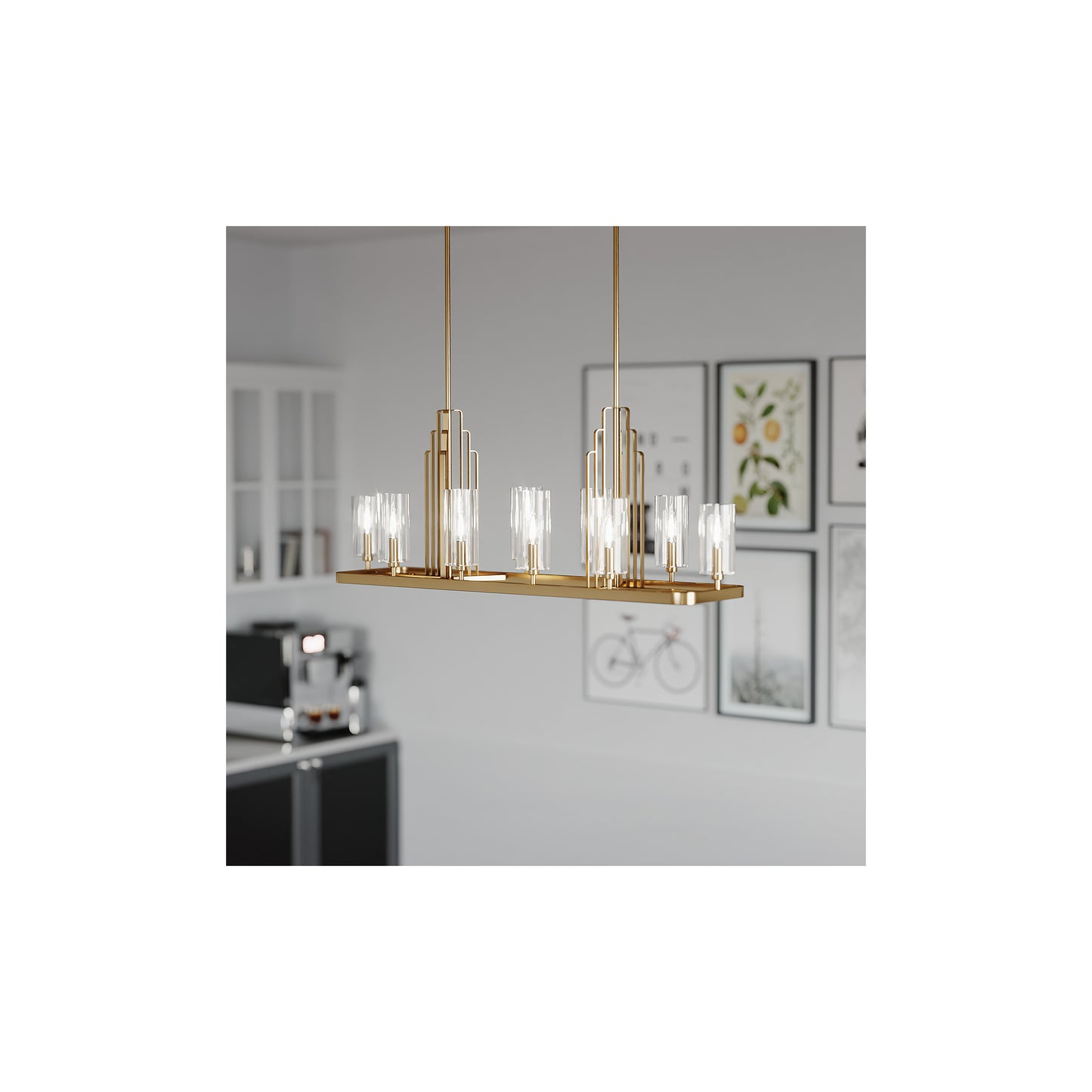 Kimrose 10-Light Linear Chandelier Pendant