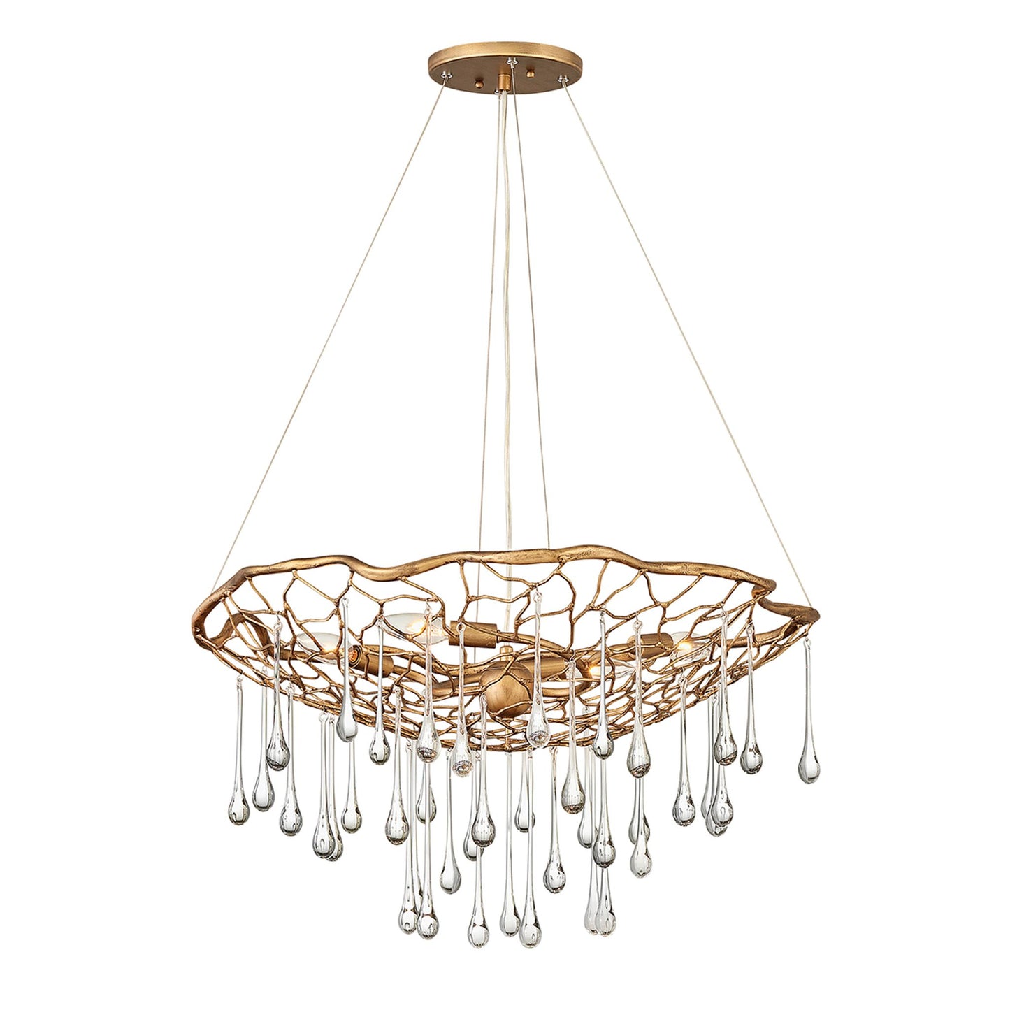 Laguna 4-Light Pendant in Burnished Gold