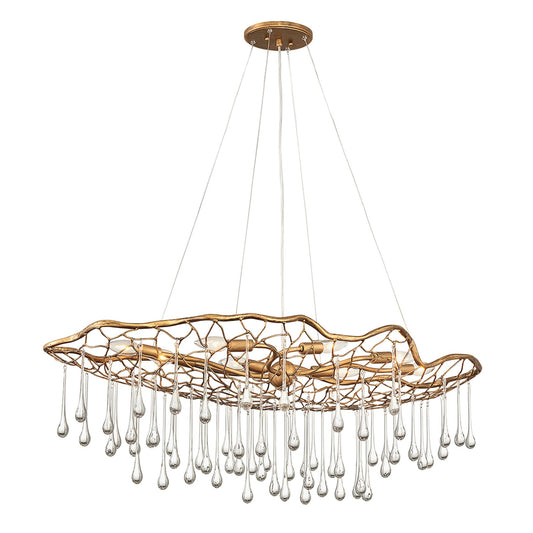 Laguna 8-Light Pendant in Burnished Gold