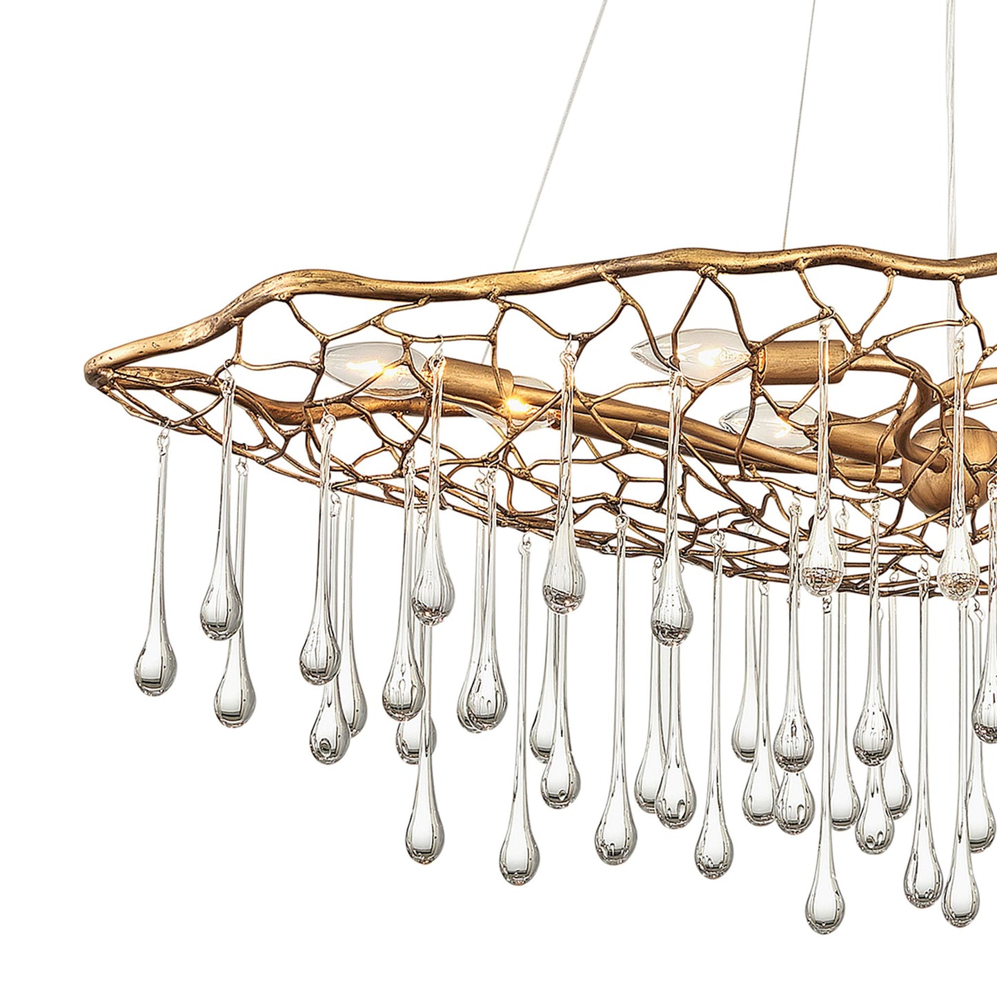 Laguna 8-Light Pendant in Burnished Gold