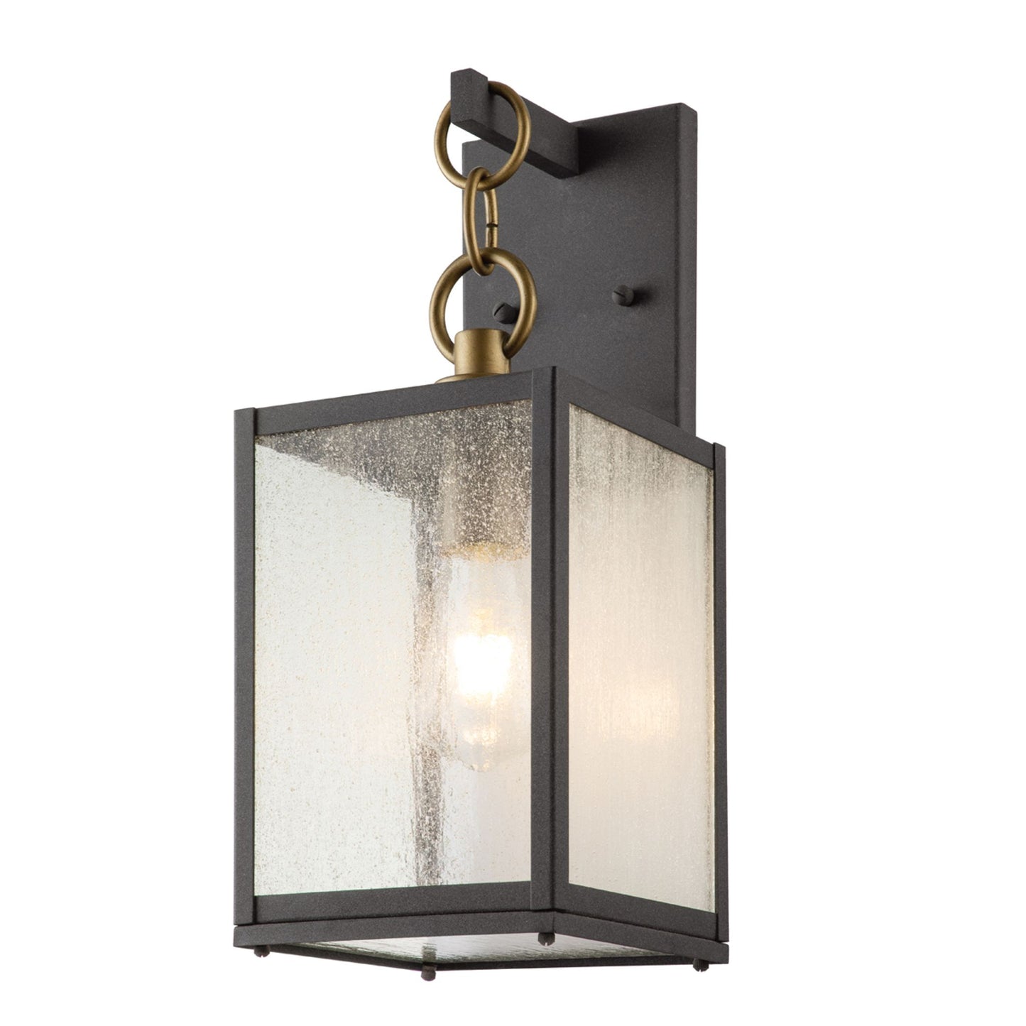 Lahden 1-Light Wall Lantern in Weathered Zinc