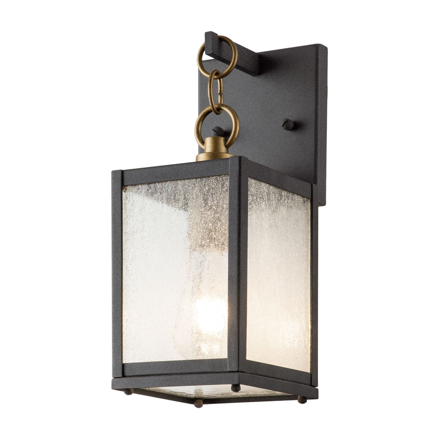 Lahden 1-Light Wall Lantern in Weathered Zinc