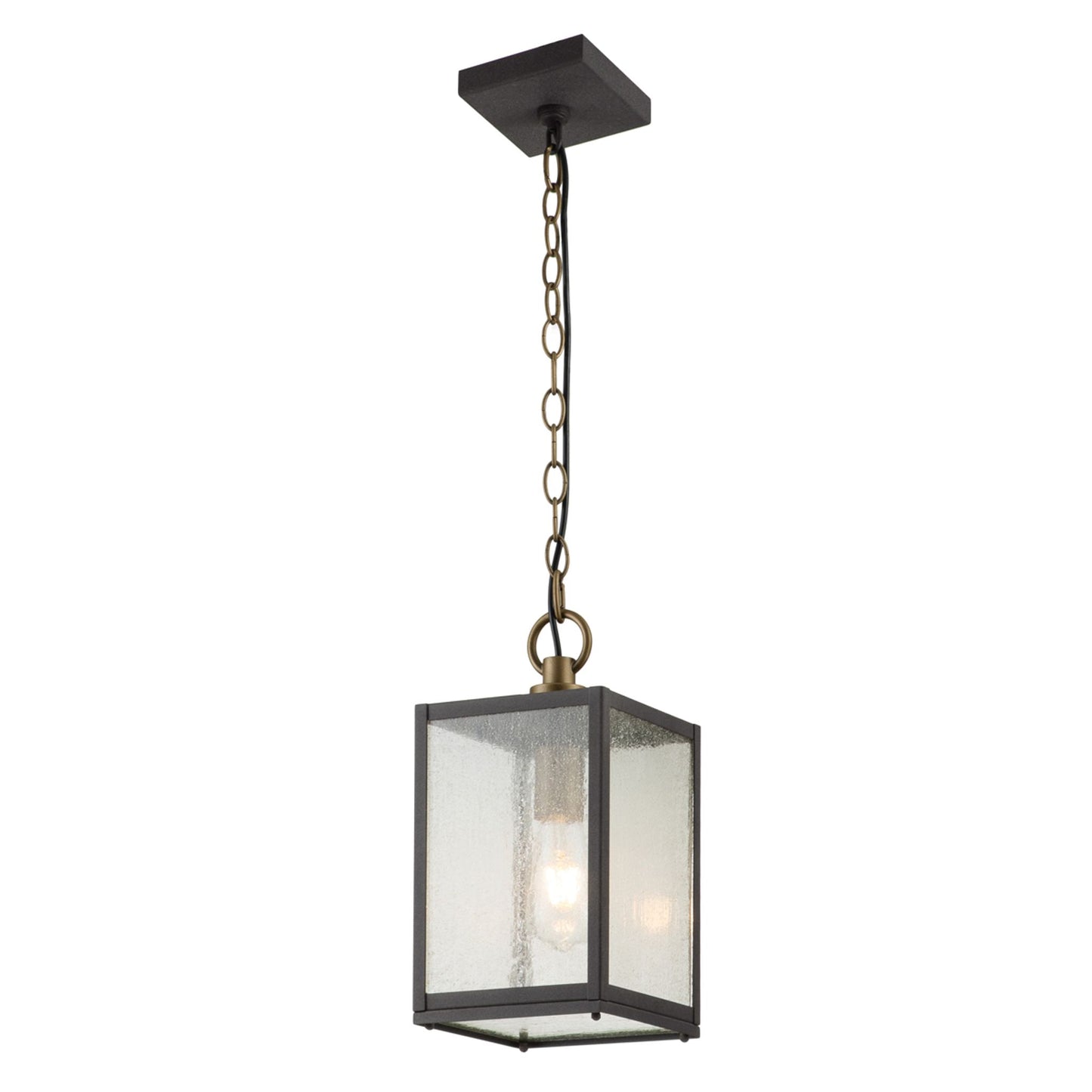 Lahden 1-Light Chain Lantern in Weathered Zinc