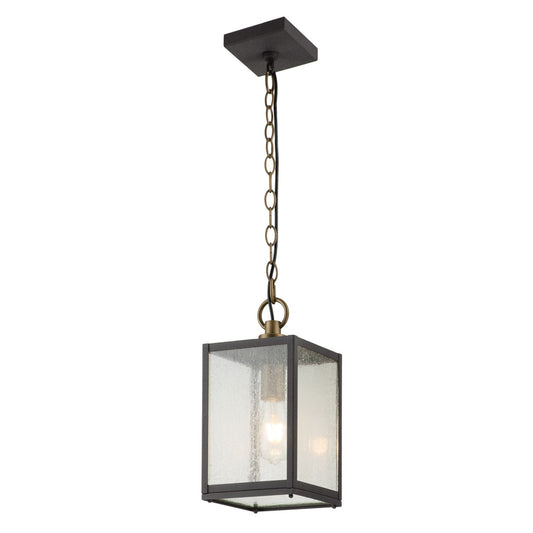 Lahden 1-Light Chain Lantern in Weathered Zinc