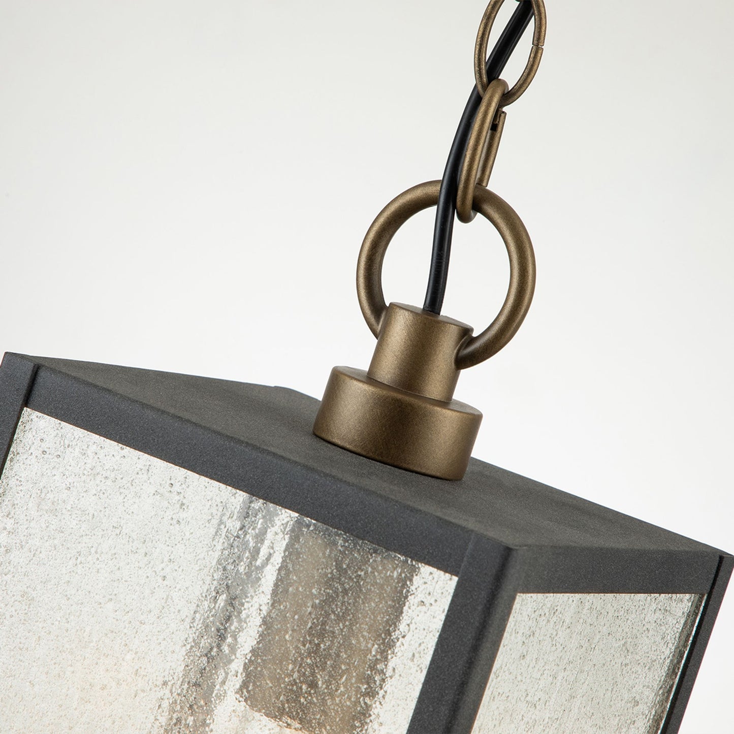 Lahden 1-Light Chain Lantern in Weathered Zinc