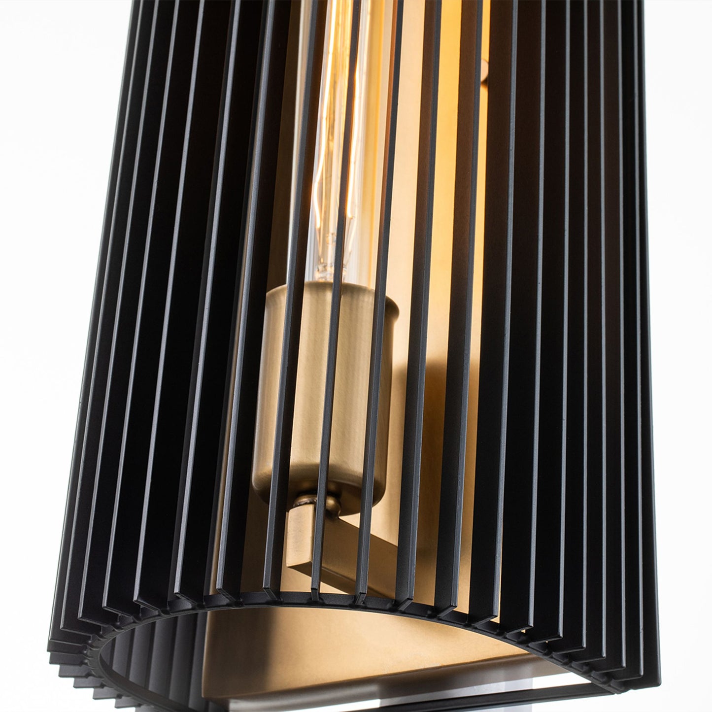 Linara 1-Light Wall Light in Black & Natural Brass