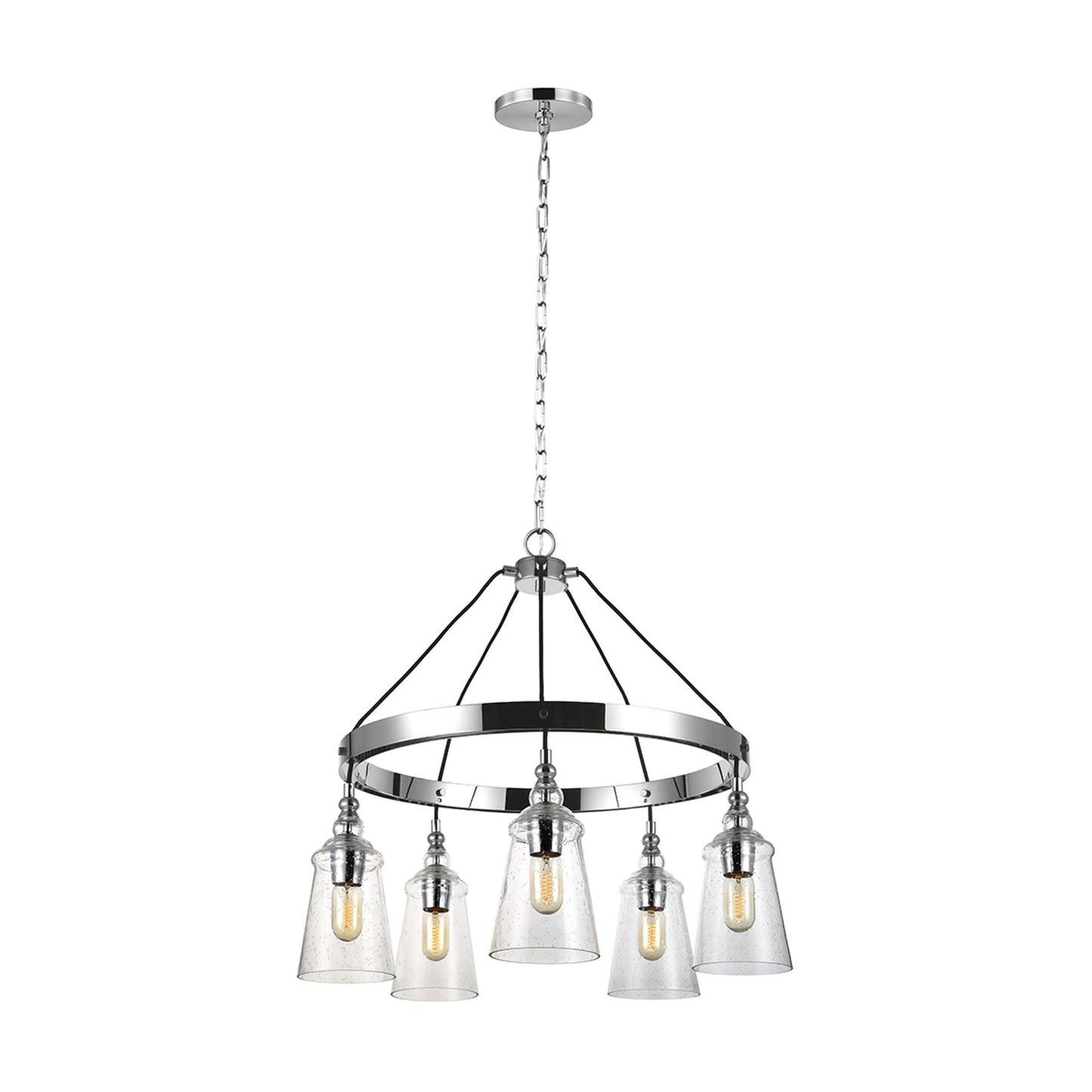 Loras 5-Light Chandelier in Chrome