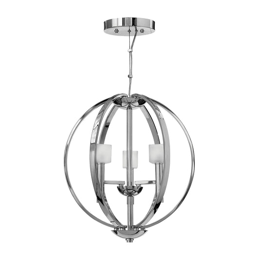 Mondo 3-Light Pendant Chandelier in Polished Chrome