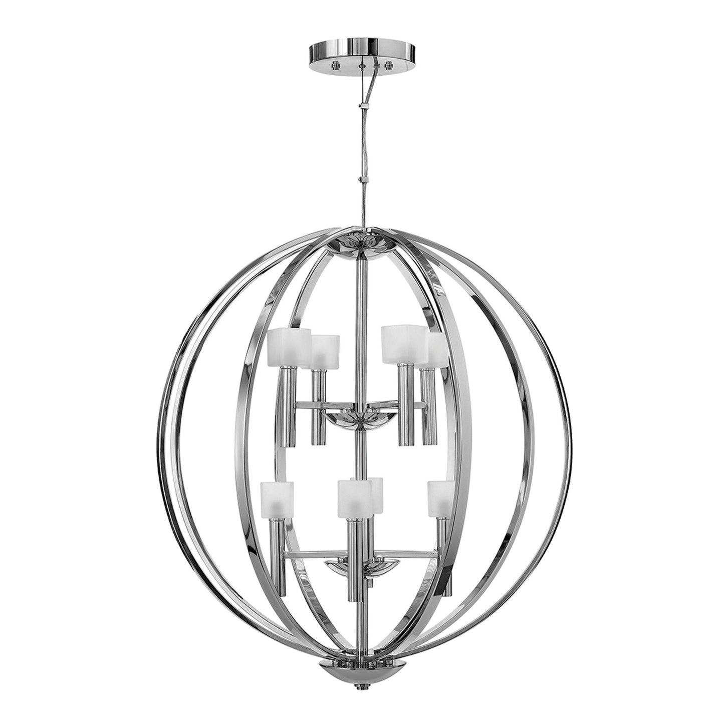 Mondo 8-Light Pendant Chandelier in Polished Chrome