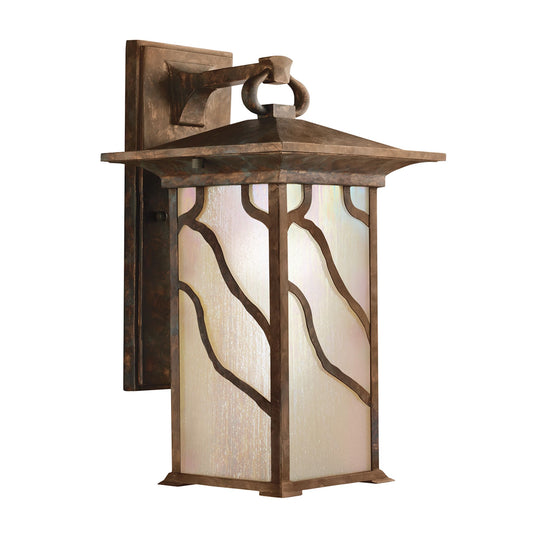 Morris 1-Light Wall Lantern in Distressed Copper