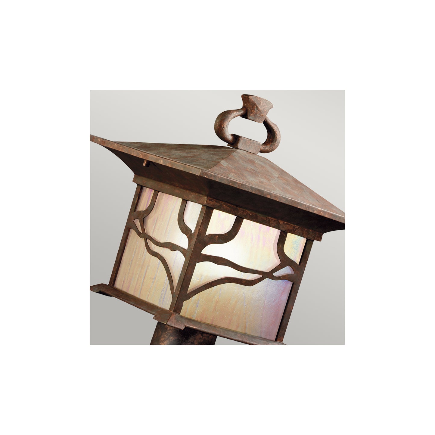 Morris 1-Light Pedestal Lantern in Distressed Copper