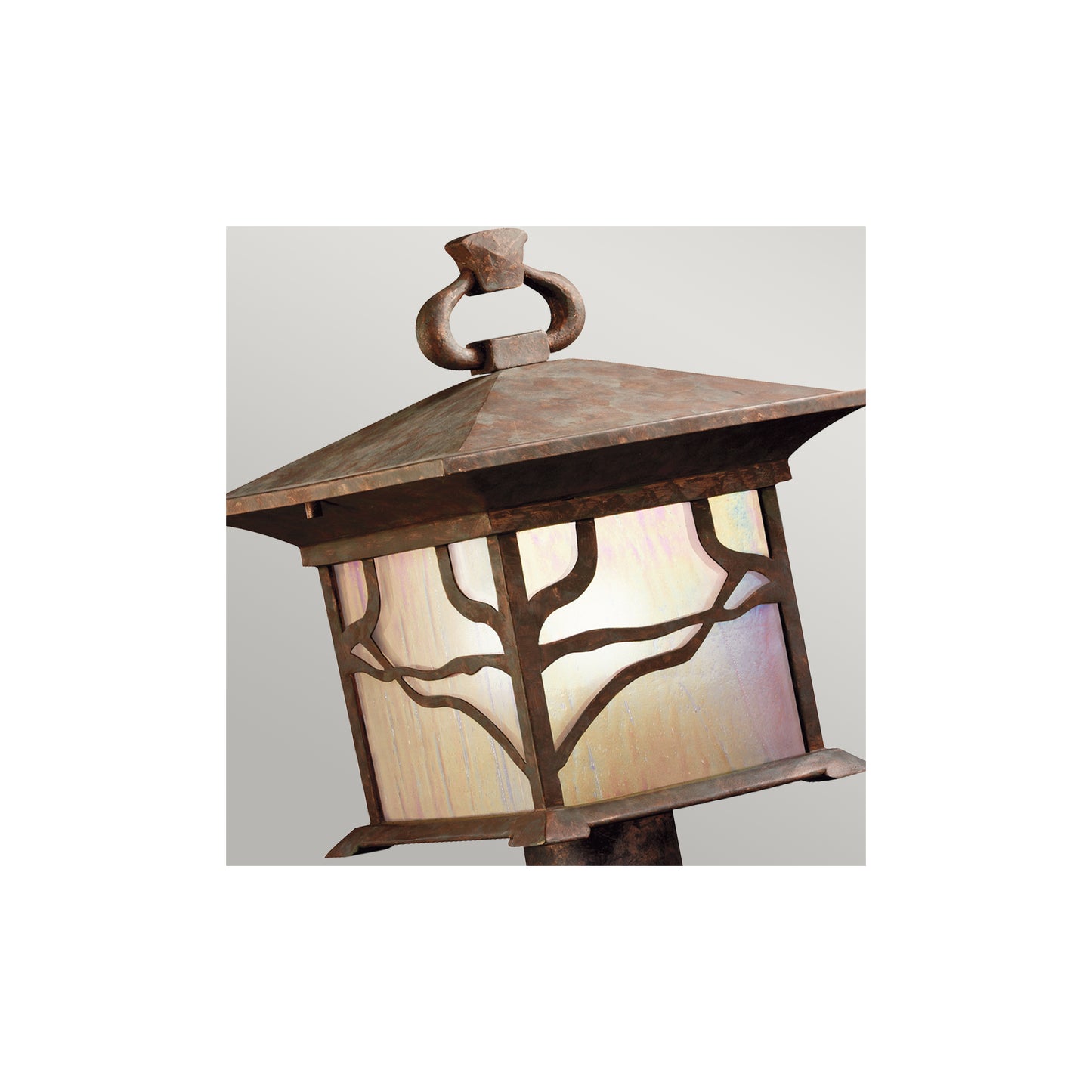 Morris 1-Light Pedestal Lantern in Distressed Copper