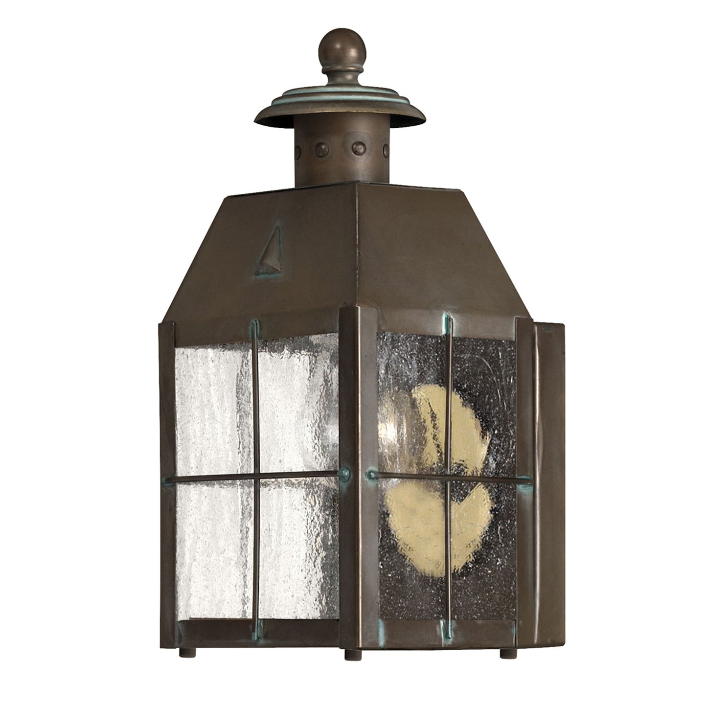 Nantucket Wall Lantern in Aged Brass