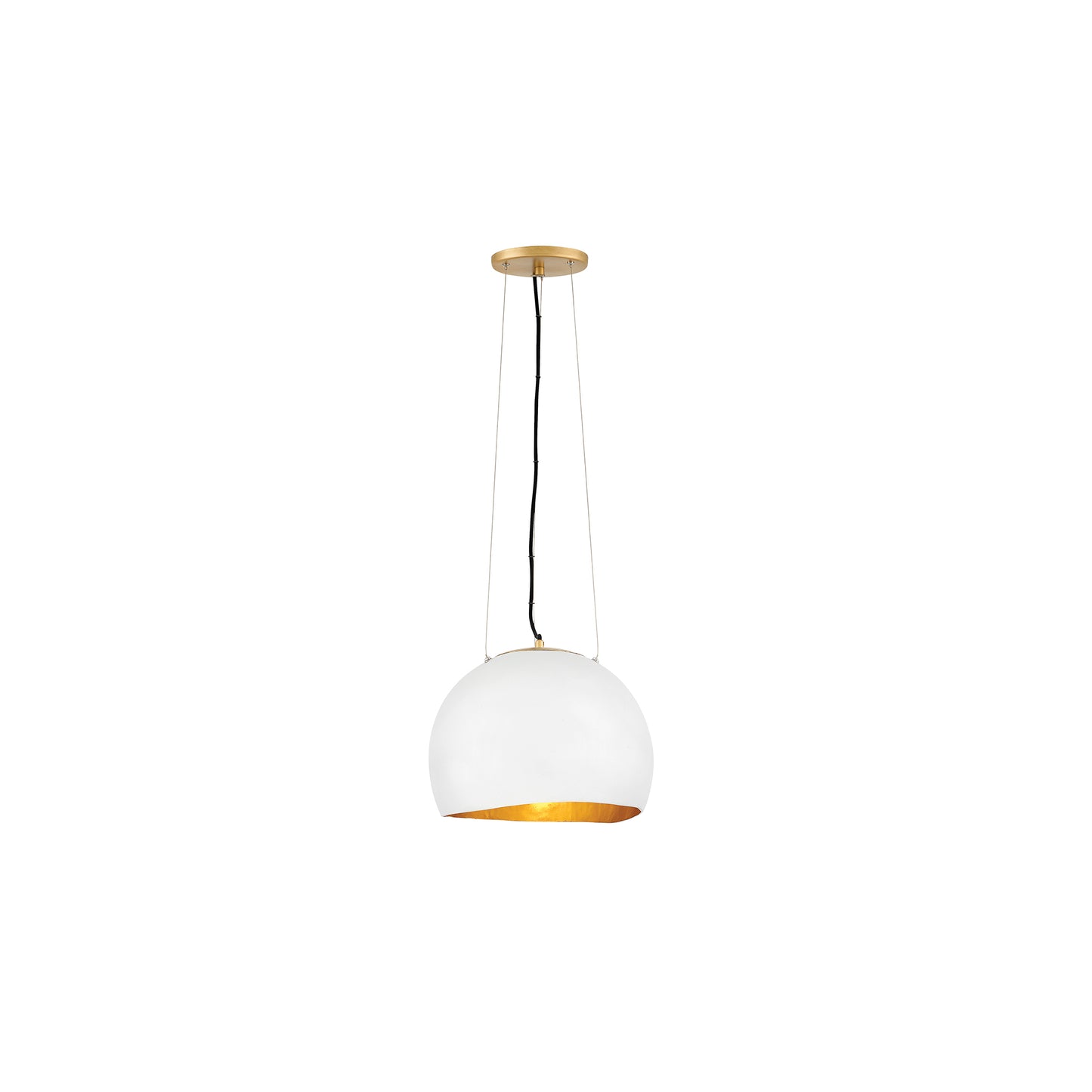 Nula 1-Light Pendant in Shell White & Luxe Gold