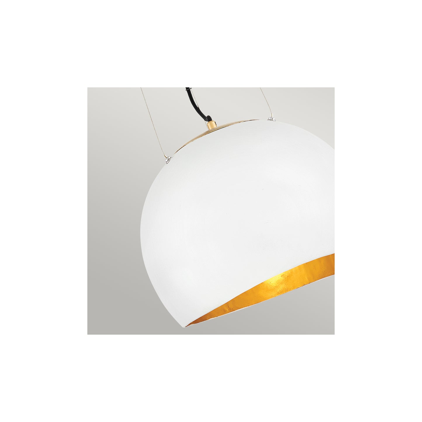 Nula 1-Light Pendant in Shell White & Luxe Gold