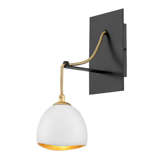 Nula 1-Light Wall Light in Shell White & Luxe Gold