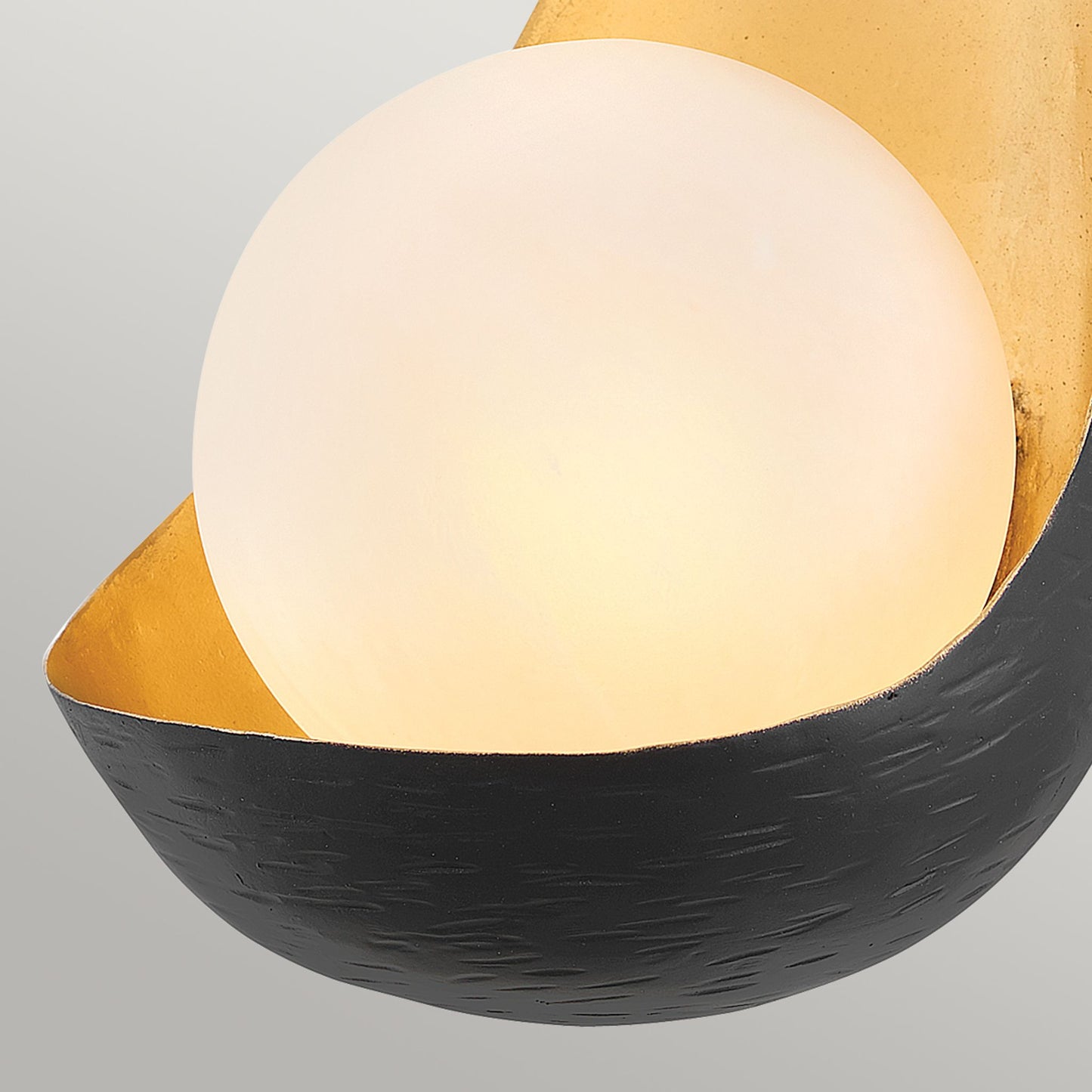 Ren 1-Light Wall Light in Matt Black & Gold