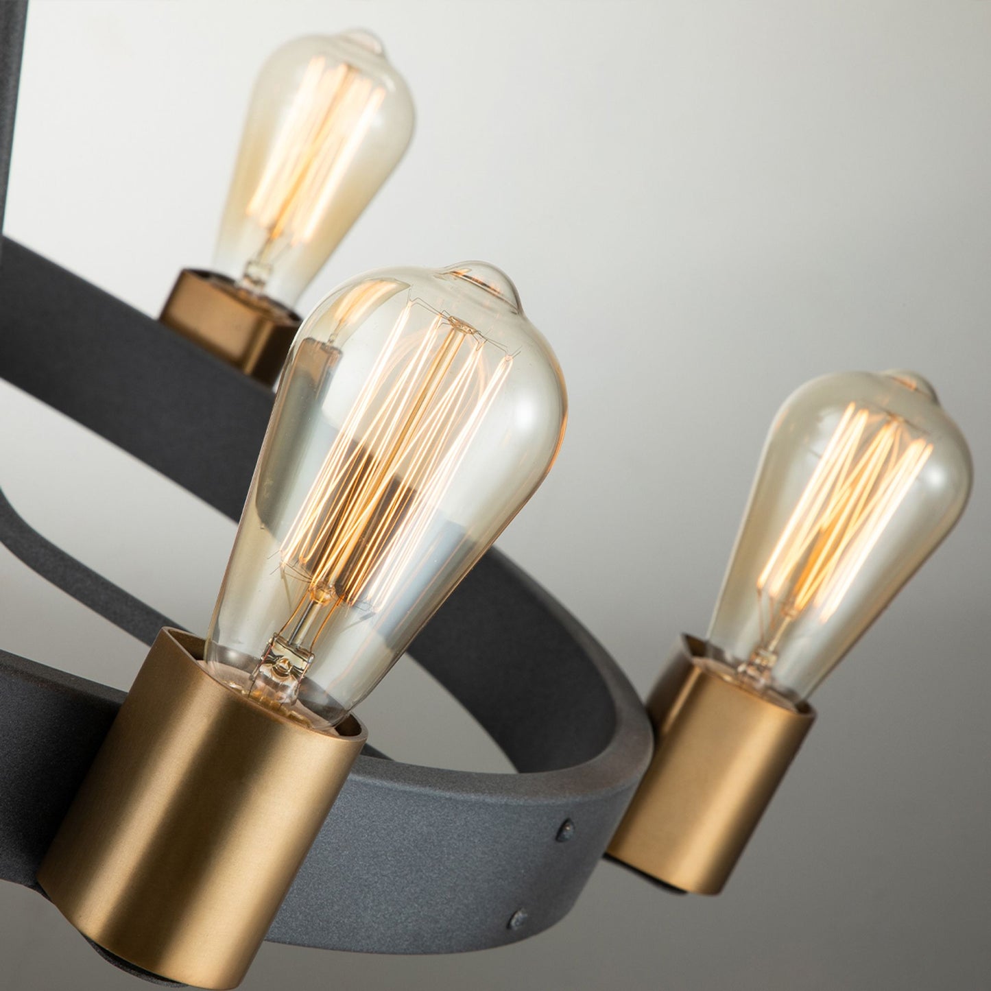 Silas 6-Light Pendant in Aged Zinc & Heritage Brass