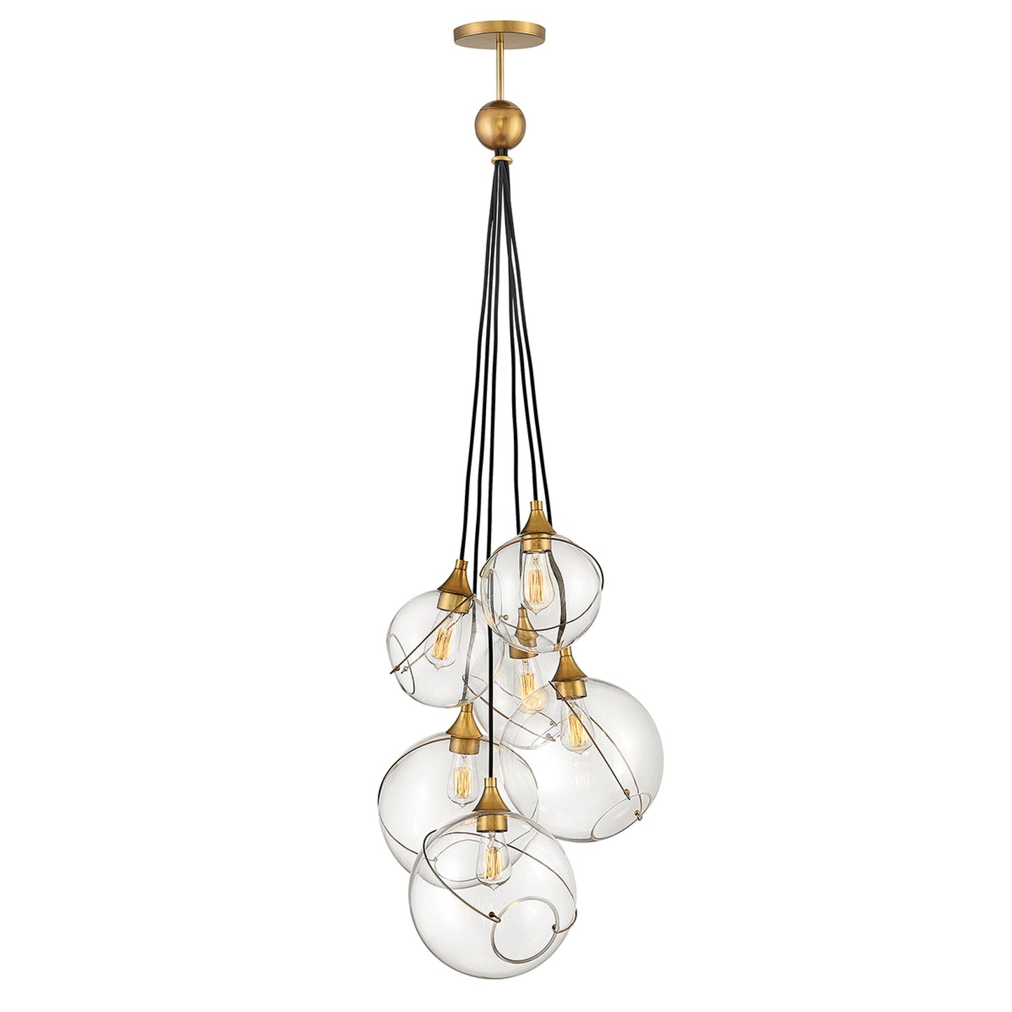 Skye 6-Light Pendant in Heritage Brass