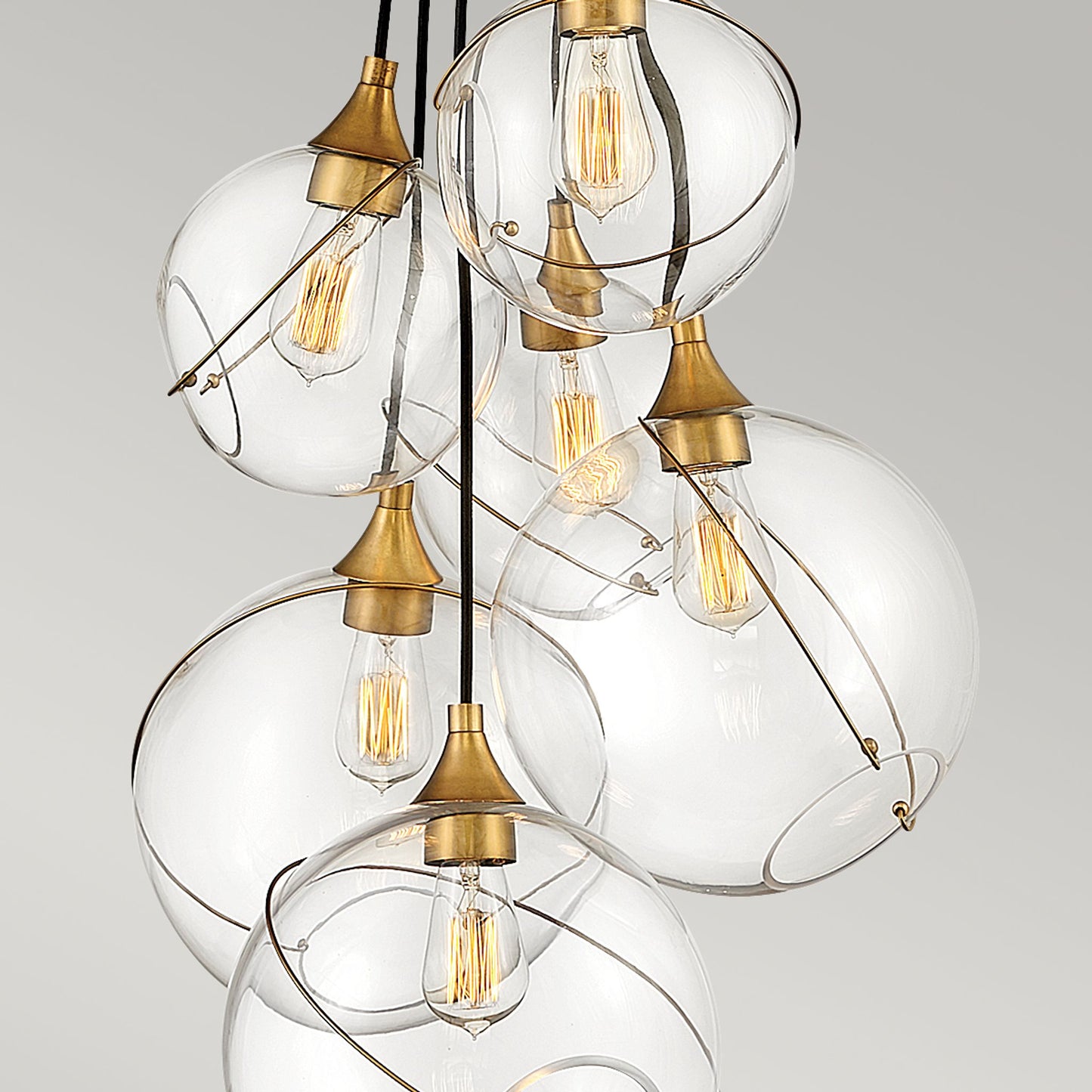 Skye 6-Light Pendant in Heritage Brass