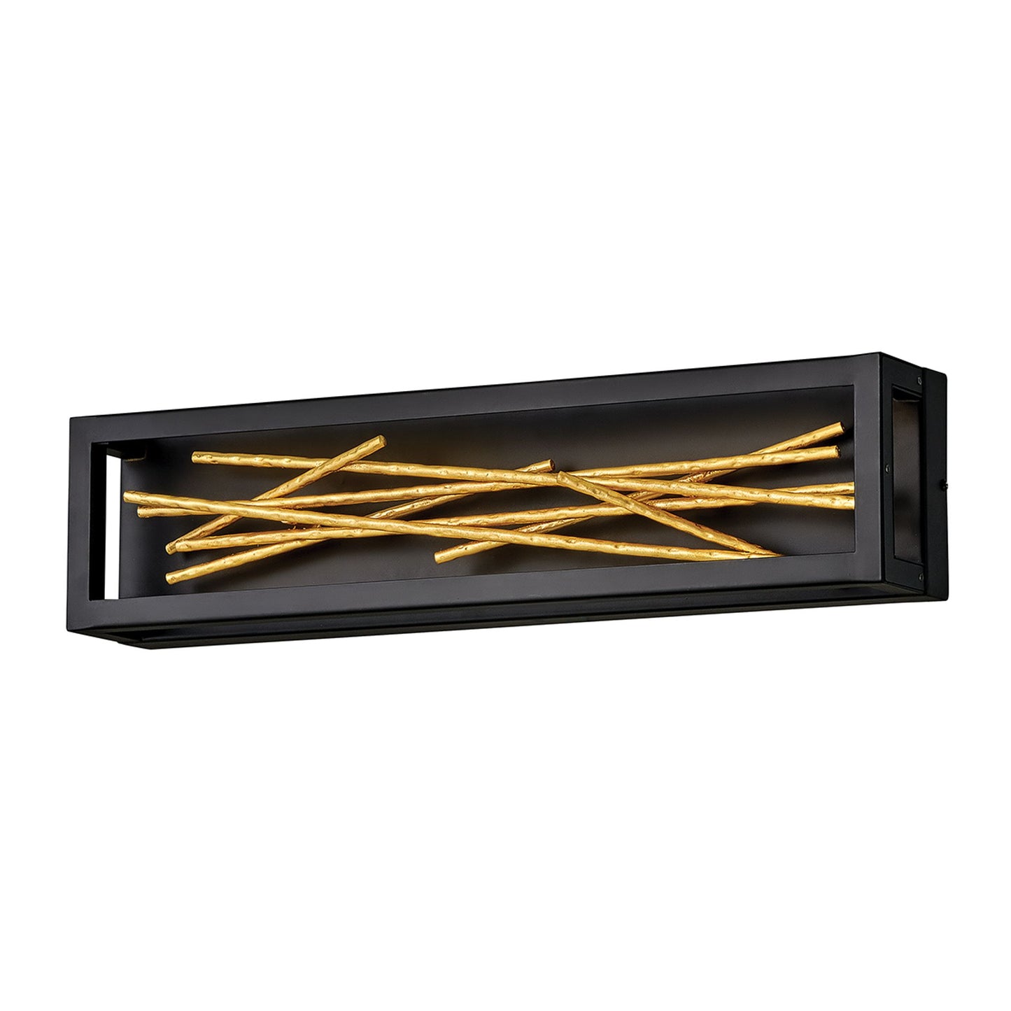 Styx LED Wall Light in Black & Gilded Gold