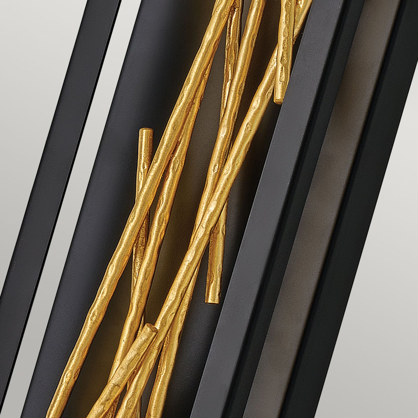 Styx LED Wall Light in Black & Gilded Gold