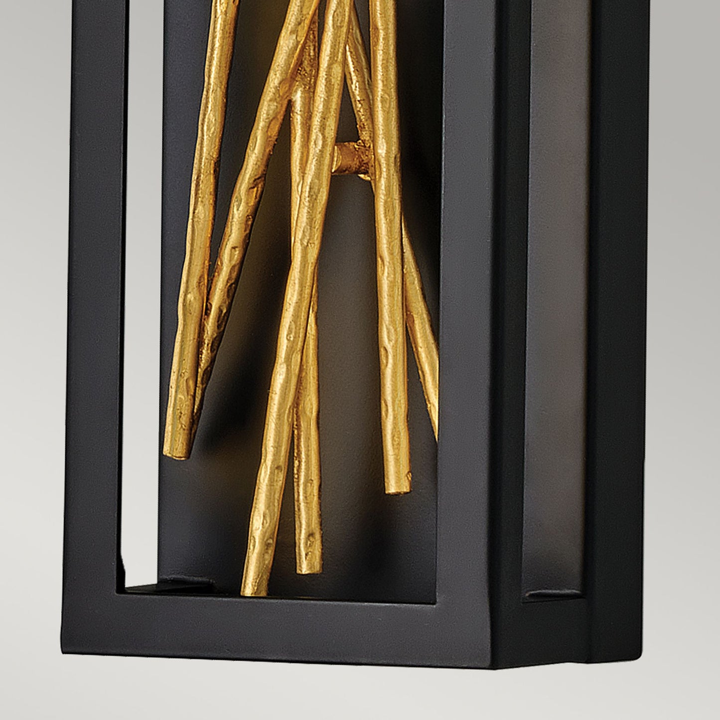 Styx LED Wall Light in Black & Gilded Gold