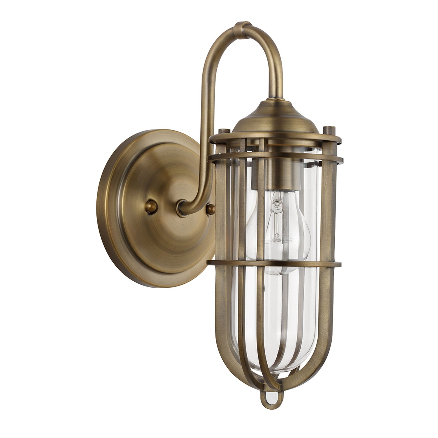 Urban Restoration 1-Light Wall Light in Dark Antique Brass