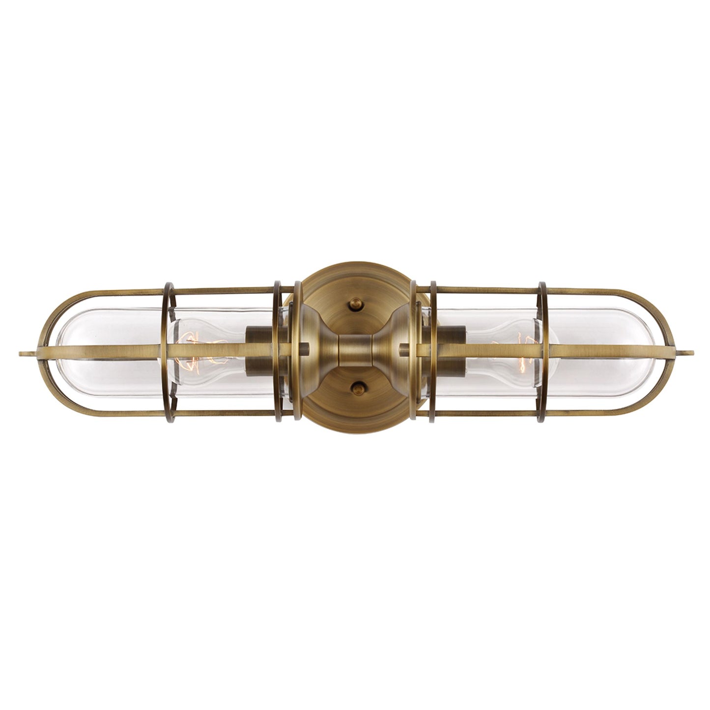 Urban Restoration 2-Light Wall Light in Dark Antique Brass